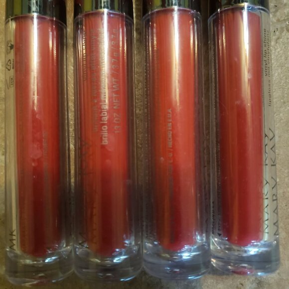 Mary Kay Vinyl Lip Gloss Audacious Red Set of 9 New Makeup Beauty Cosmetics - Picture 2 of 5